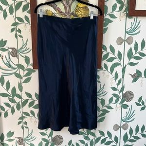 Small navy midi slip skirt from Vince